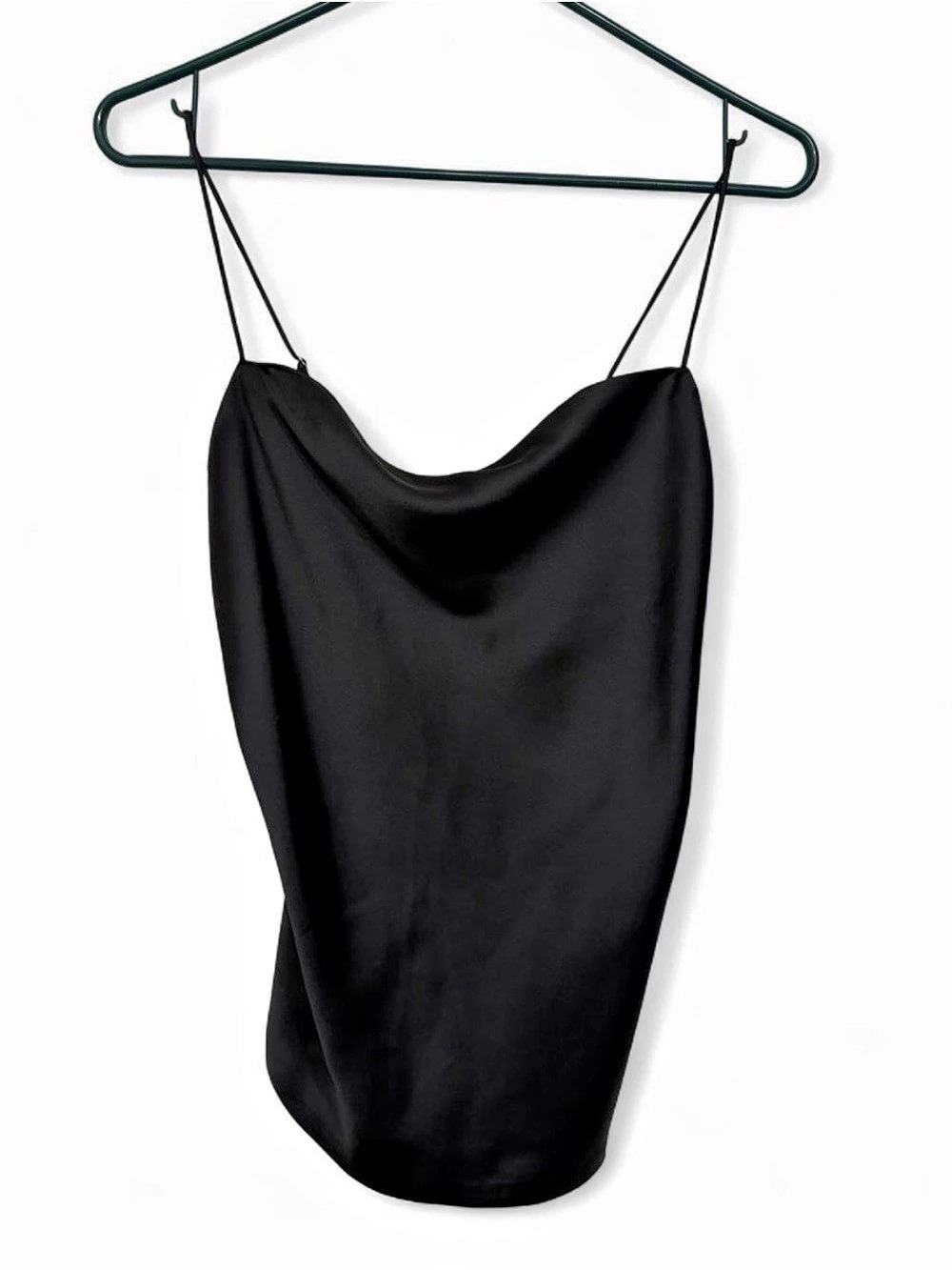 Abercrombie & Fitch Satin Cowl Neck Cami Black XS